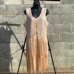 Vision 20s Flapper Dress Halloween New Years Eve Costume Party Outfit Size Large